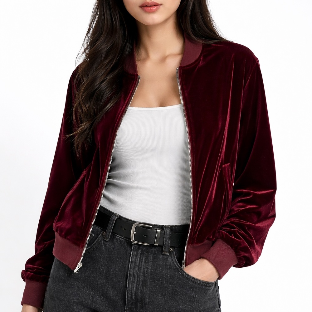 American Apparel Velvet Bomber